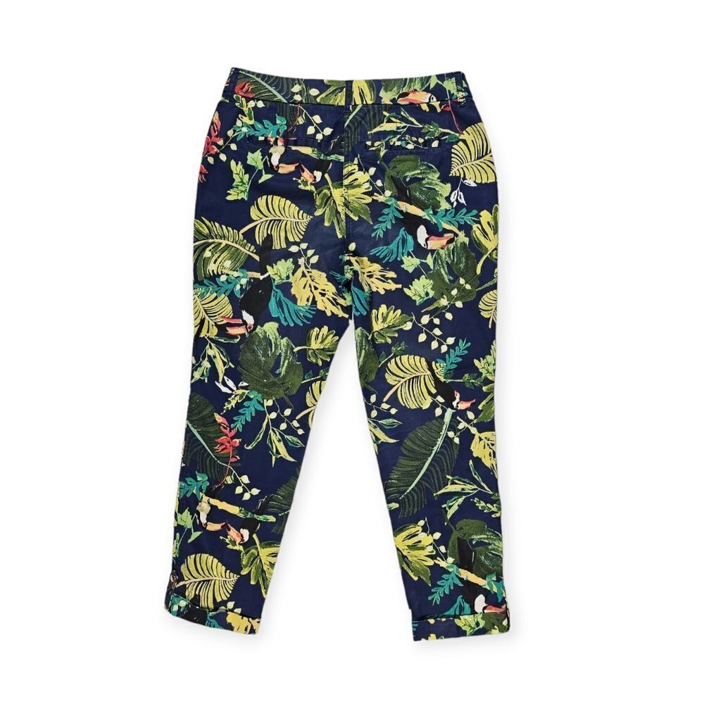 Chico's Tropical Leaf Printed Cropped Ankle Pants Women's‎ Size 0.5 Petite - Picture 5 of 14
